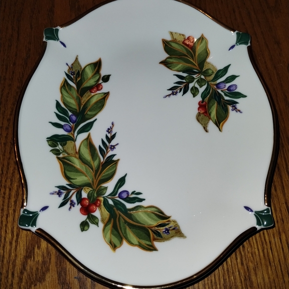 Princess House small oval platter in Winter garden pattern - Picture 3 of 3